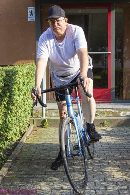Klaus mit seinem Cannondale - Rennrad